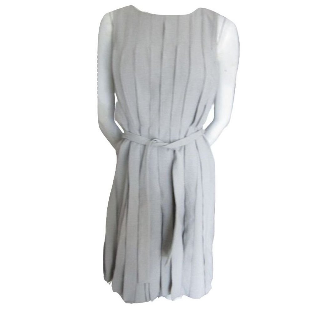 Calvin Klein Grey Dress with Strips Size 2